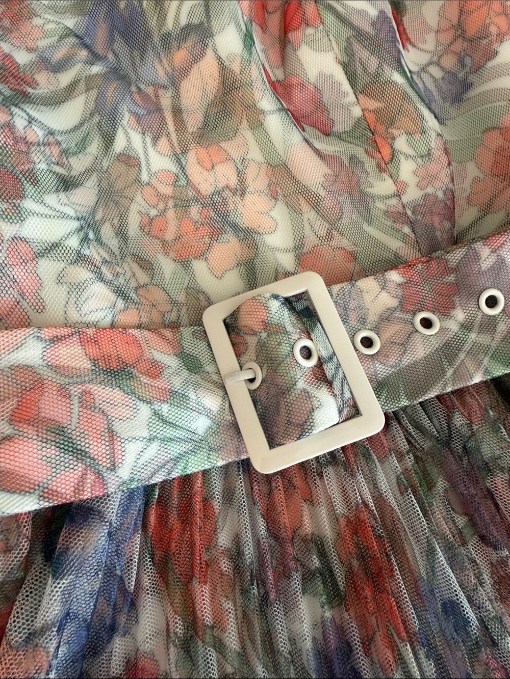 Hutch Floral Micro-Pleated Maxi Dress with Belt - Picture 5 of 7